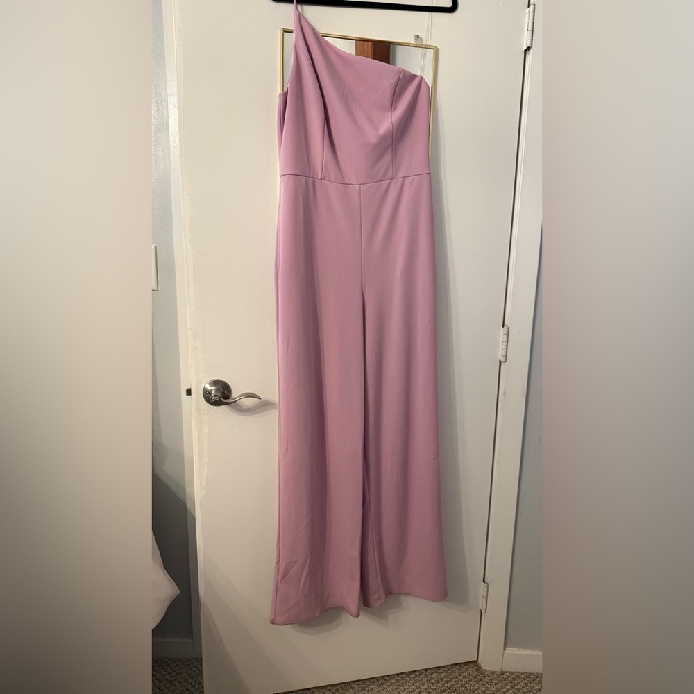 Crystal Sky Lavender one shoulder jumpsuit